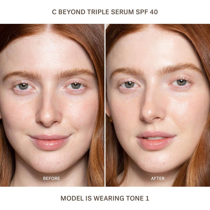 ILIA-C Beyond Triple Serum SPF 40-Skincare-2000x2000_C-BEYOND_BEFORE-AFTER_V2-The Detox Market | Tone 1