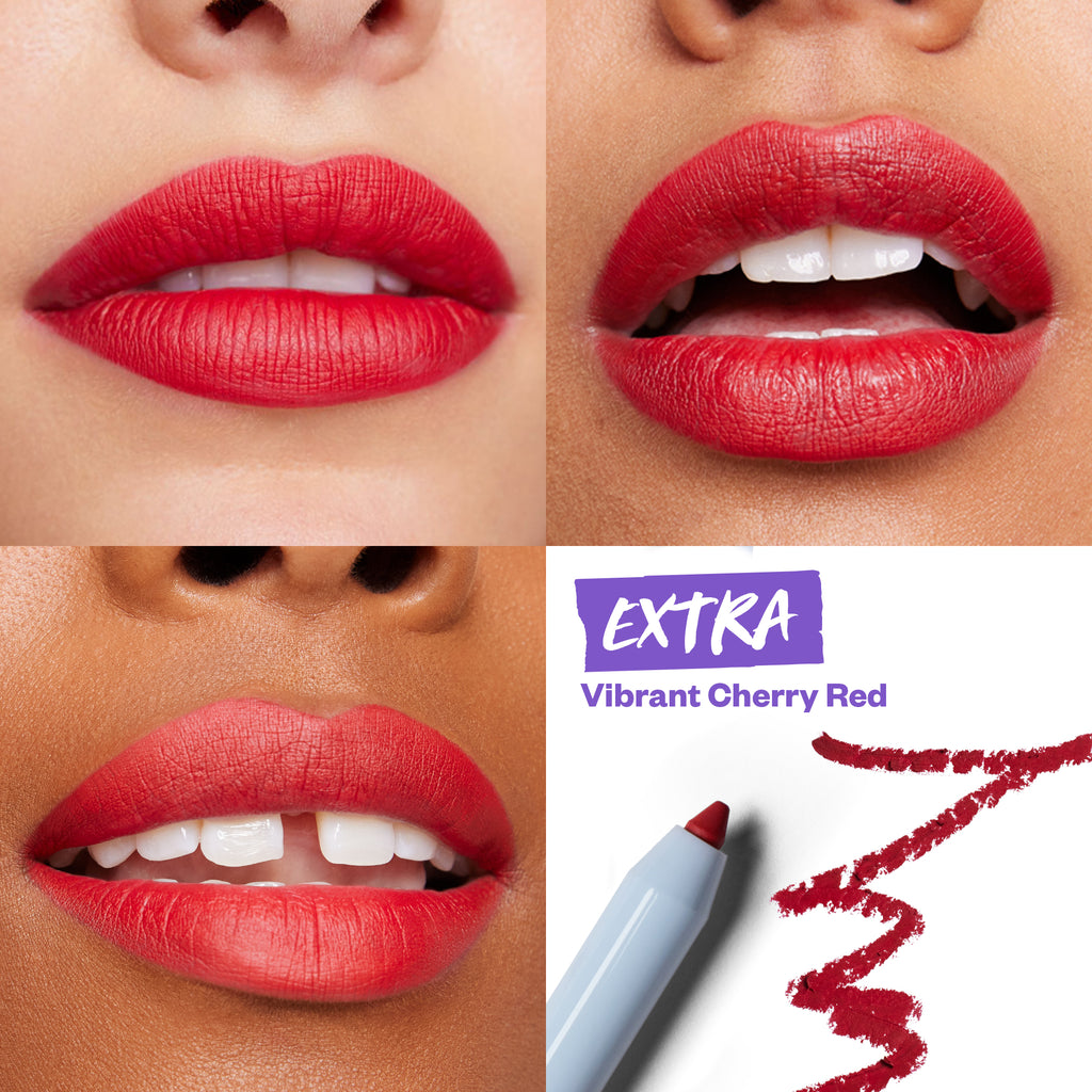 Kosas-Hotliner Hyaluronic Acid Contouring Lip Liner-Makeup-2_GridExtra-The Detox Market | Extra - Vibrant Cherry Red