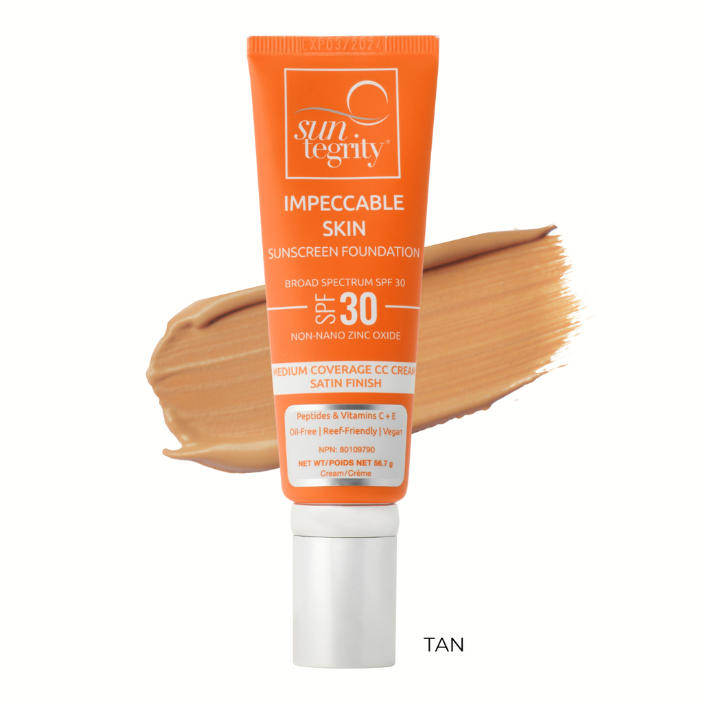 Suntegrity-Impeccable Skin SPF 30-Sun Care-5_IS_Tube_with_Tan_Swatch-The Detox Market | Tan