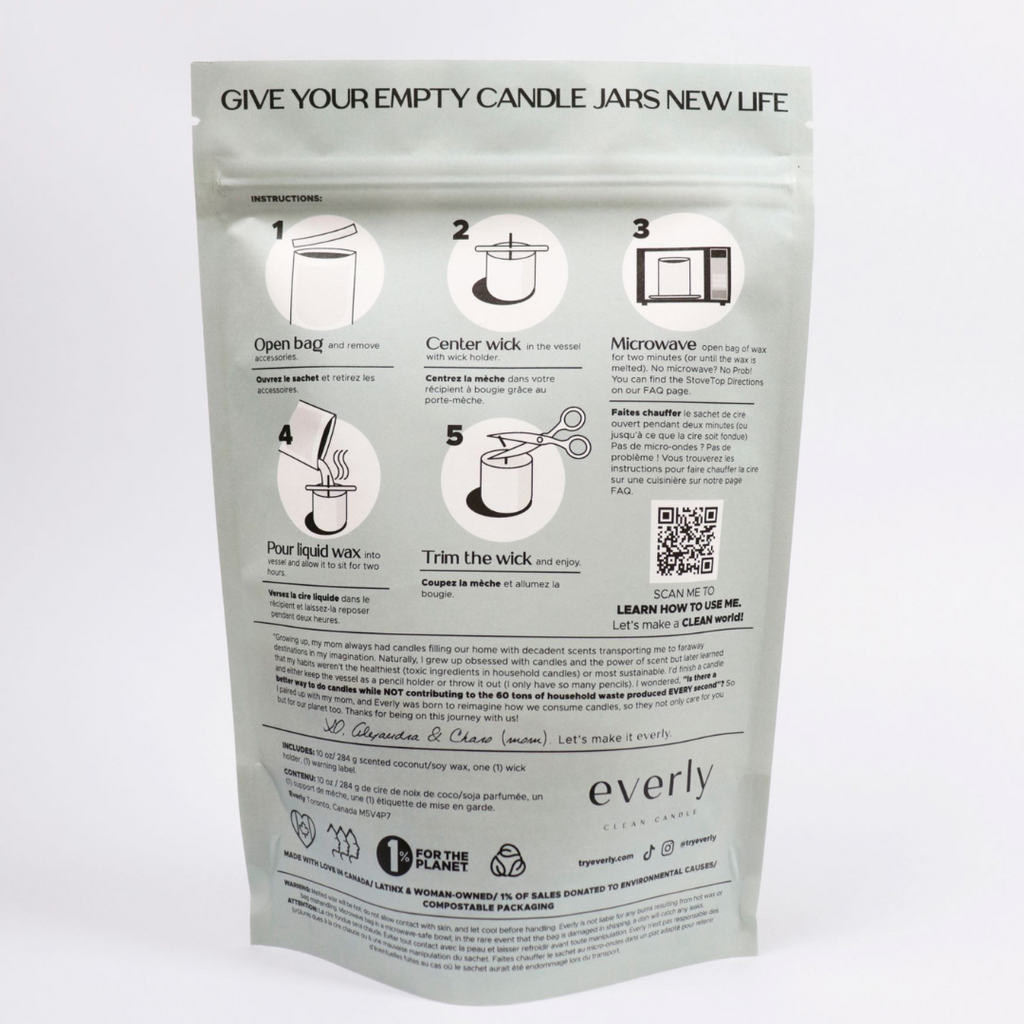 Everly-Campo Candle Refill - Lavender & Vanilla-Home-Everly_CandleRefills_Campo_Back-The Detox Market | 