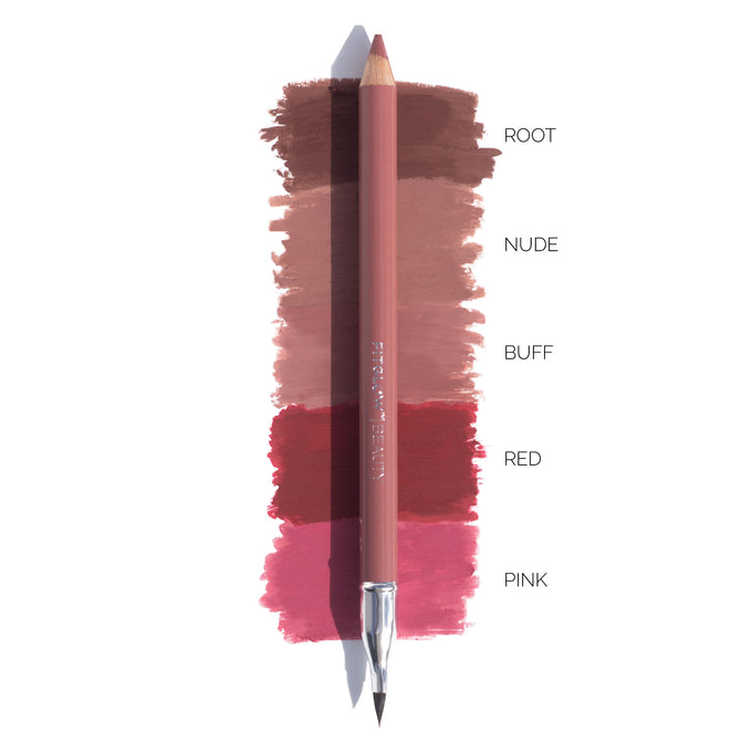 Vegan Lip Liner - Makeup - Fitglow Beauty -    LipPencilLiner_swatch - The Detox Market | Always