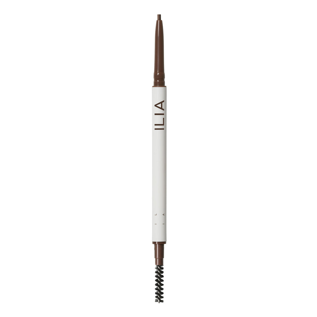 ILIA-In Full Micro-Tip Brow Pencil-Makeup-ILIA_2023_IN_FULL_BROW_PENCIL_OPEN_DARK-BROWN-The Detox Market | Dark Brown