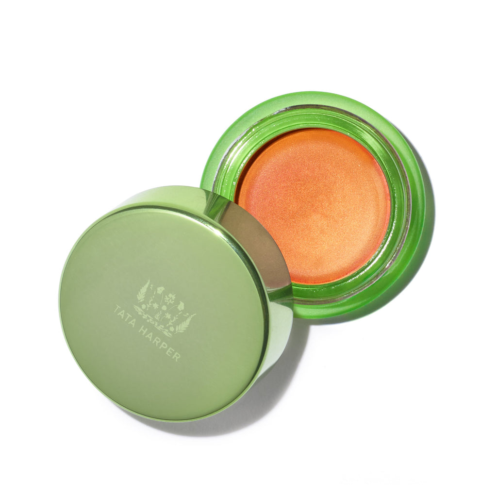 Tata Harper-Cream Blush-Makeup-Lucky-Cream-Blush-PDP-2022-The Detox Market | Lucky - bronzy orange with a satin shimmer finish