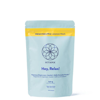 Niyama Wellness-Hey Relax! Magnesium Bisglycinate + Innositol + GABA Relaxation Powder - 48 servings-