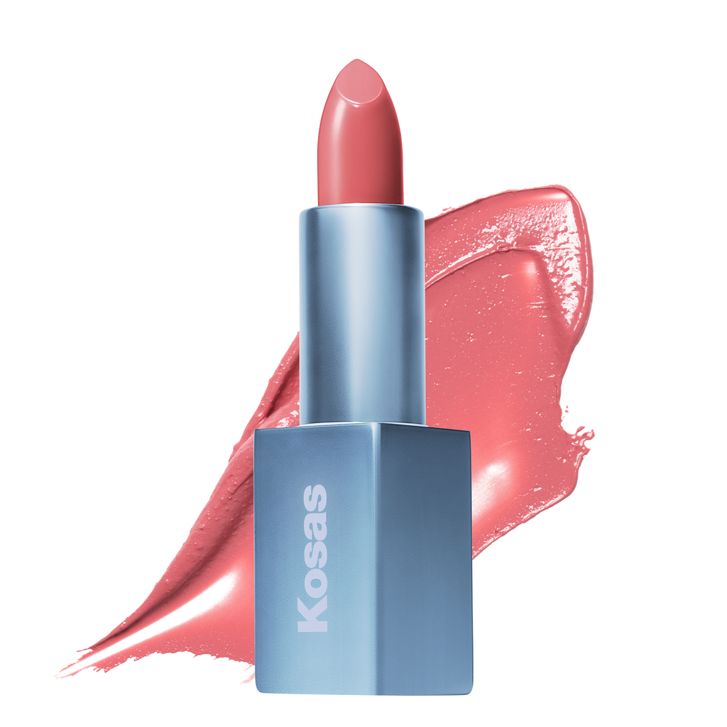 Kosas-Weightless Lip Color Nourishing Satin Lipstick-Makeup-PDP-Weightless-Beach-House-The Detox Market | Beach House - warm vibrant pink