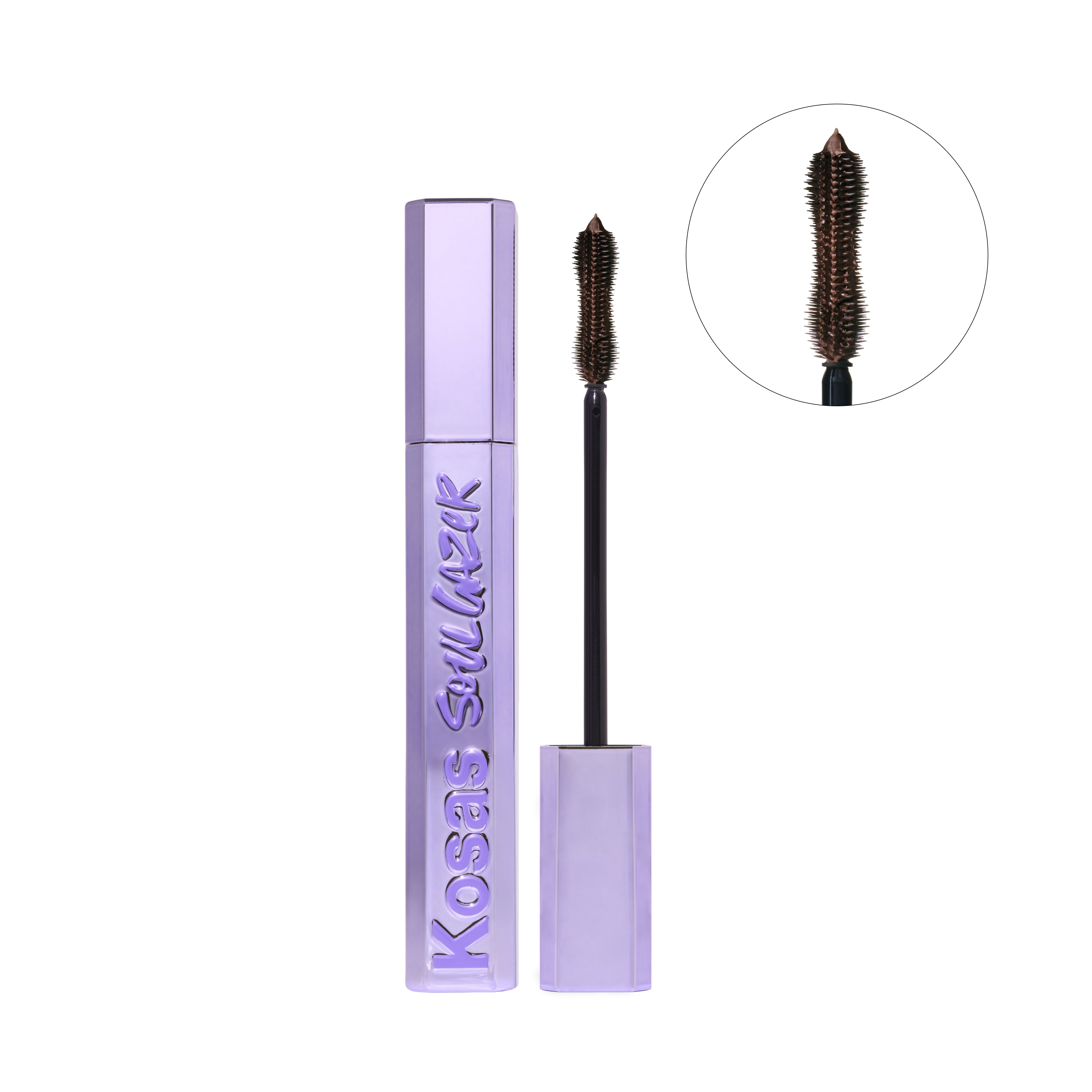 Kosas-Soulgazer Mascara Hypnotize-Makeup-01_Kosas_FullSize_Soulgazer-Mascara_PDP_NA_HeroVessel_ALLURE_WithMacroApplicator-The Detox Market | Allure - Dark Brown