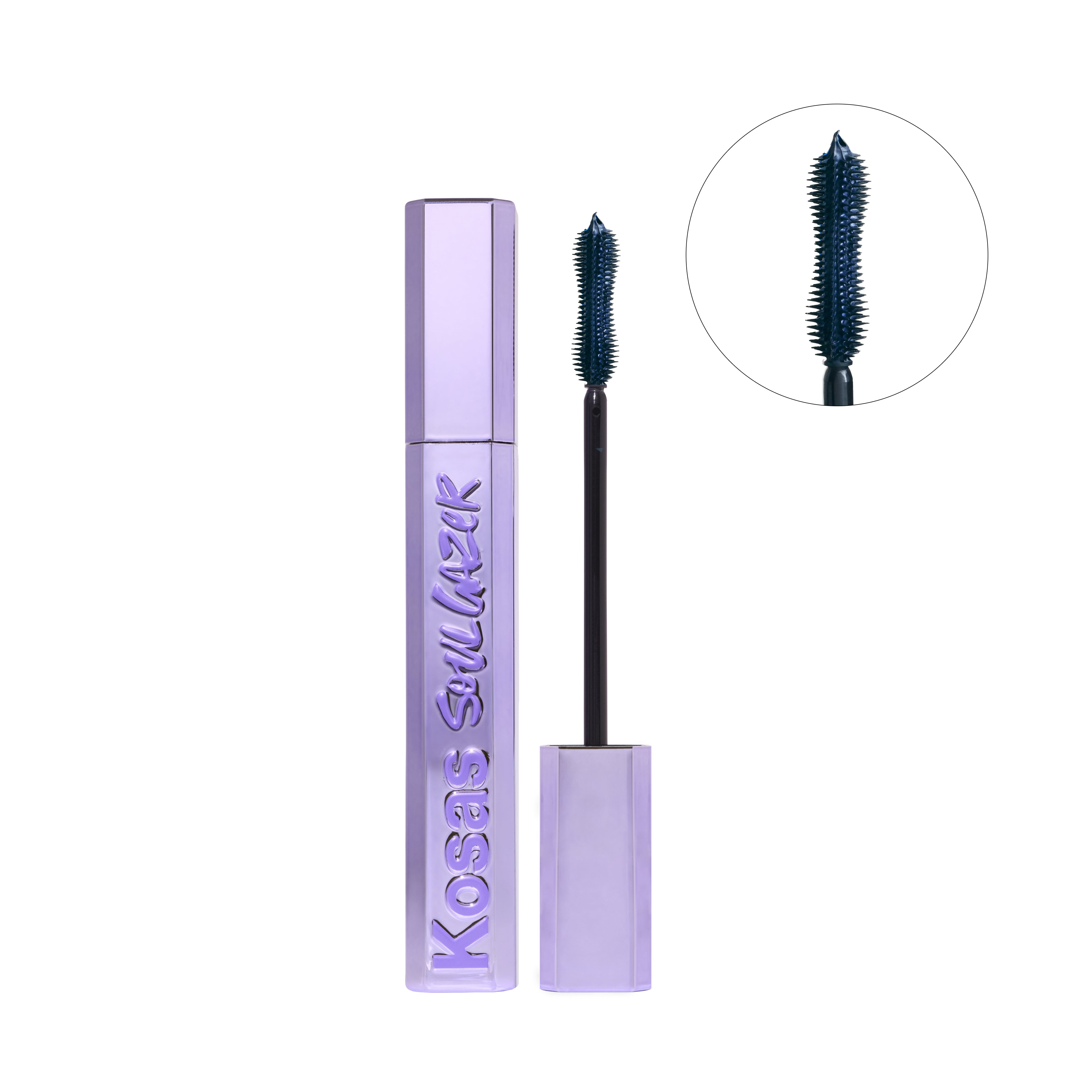 Kosas-Soulgazer Mascara Hypnotize-Makeup-01_Kosas_FullSize_Soulgazer-Mascara_PDP_NA_HeroVessel_ENIGMA_WithMacroApplicator-The Detox Market | Enigma - Blackened Blue