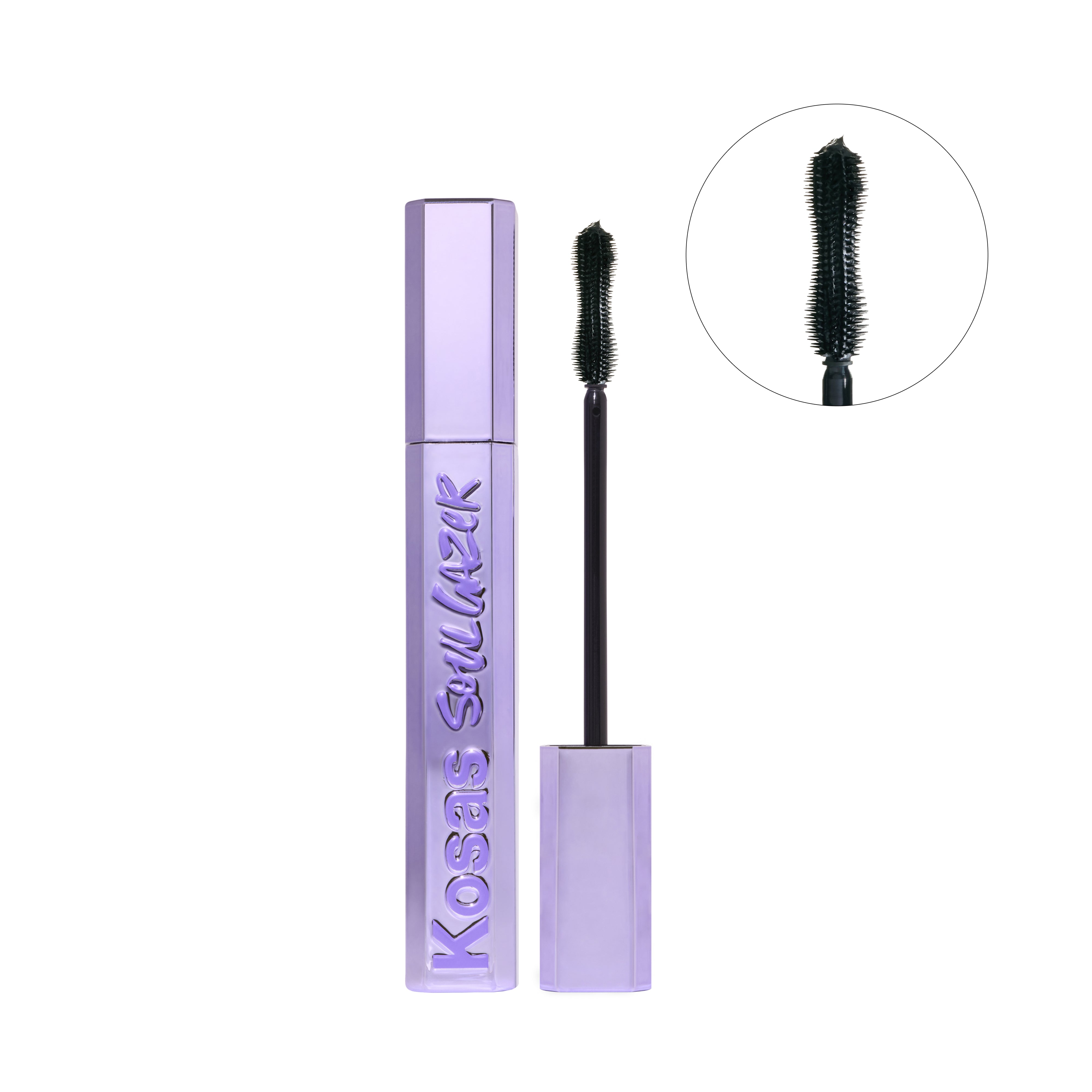 Kosas-Soulgazer Mascara Hypnotize-Makeup-01_Kosas_FullSize_Soulgazer-Mascara_PDP_NA_HeroVessel_HYPNOTIZE_WithMacroApplicator-The Detox Market | Hypnotize - Intense Black - Full size