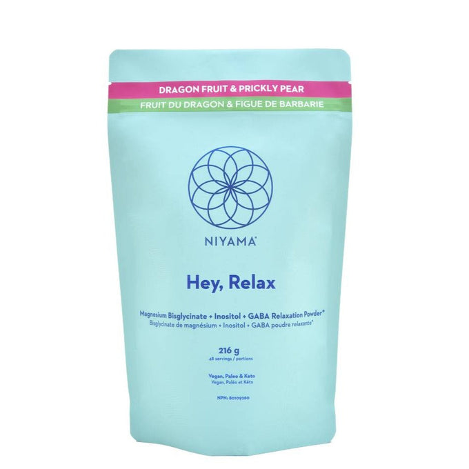 Hey Relax! Magnesium Bisglycinate + Inositol + Gaba Relaxation Powder - Dragon Fruit & Prickly Pear