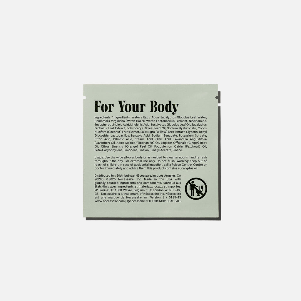 Nécessaire-The Body Wipe Eucalyptus-Body-02_NECESSAIRE_PDP_THEBODYWIPEEUCALYPTUS_BACKPACKSHOT-The Detox Market | 