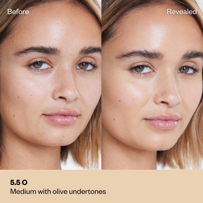 Kosas-Revealer Super Creamy + Brightening Concealer with Caffeine and Hyaluronic Acid-Makeup-1-BeforeandAfterCards_5.5-The Detox Market | 5.5 - Medium with Olive Undertones