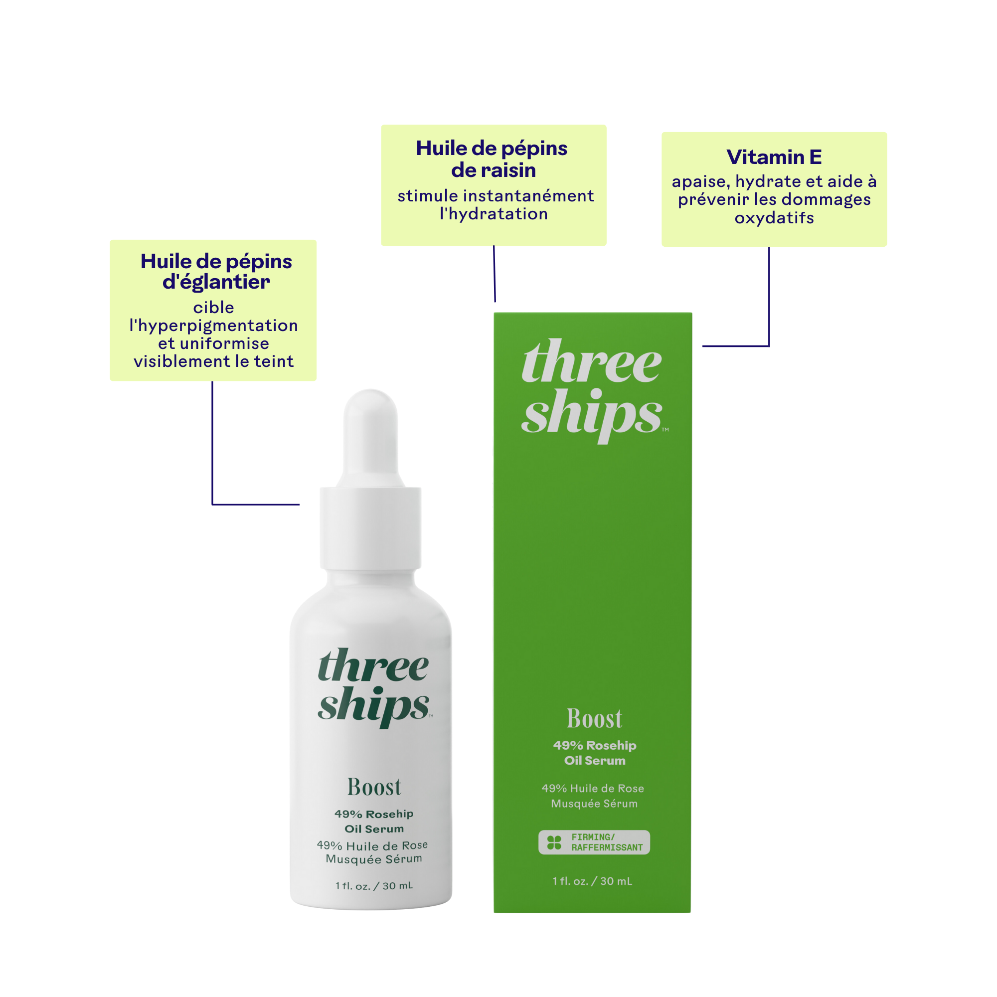 Three Ships-Boost 49% Rosehip Facial Oil-Skincare-628110639103_6_Benefit__FRENCH-The Detox Market | 