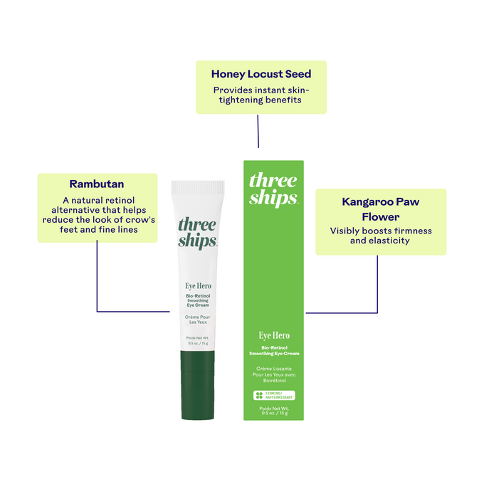 Three Ships-Eye Hero Bio-Retinol Smoothing Eye Cream-Skincare-628110639530-8_Benefits-The Detox Market | 