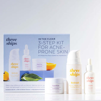 Three Ships-In The Clear 3-Step Kit for Blemish-Prone Skin-Skincare-628110639707_1-The Detox Market | 
