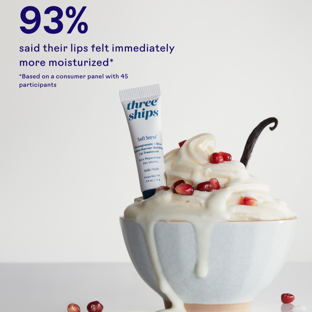 Three Ships-Softserve™ Pomegranate + Shea Butter Barrier-Building Lip Treatment-Skincare-990478500051_3_Stat1-The Detox Market | 