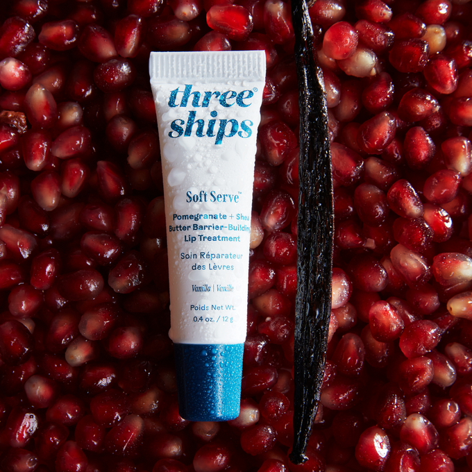 Three Ships-Softserve™ Pomegranate + Shea Butter Barrier-Building Lip Treatment-Skincare-990478500051_5_Ingredients-The Detox Market | 