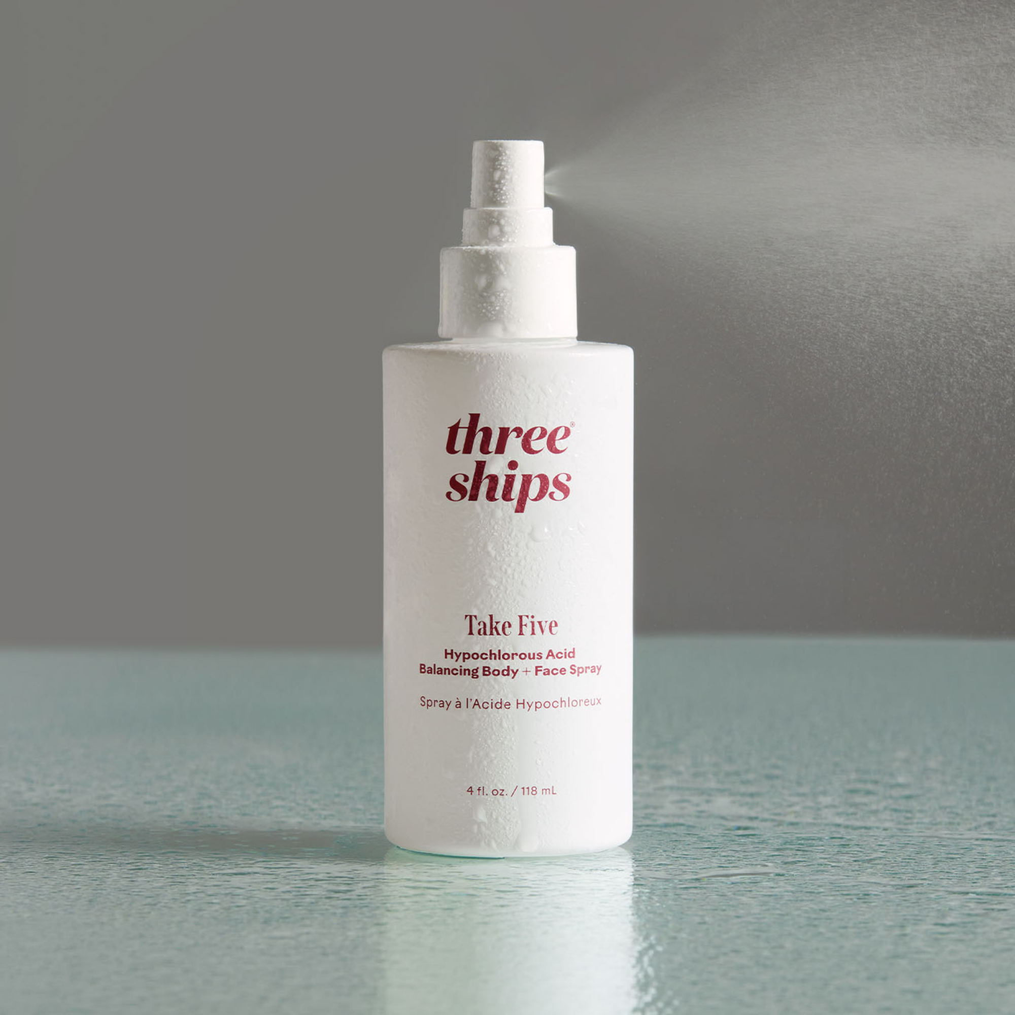 Three Ships-Take Five™ Hypochlorous Acid Balancing Body + Face Spray-Skincare-990478500341_2_Texture-The Detox Market | 