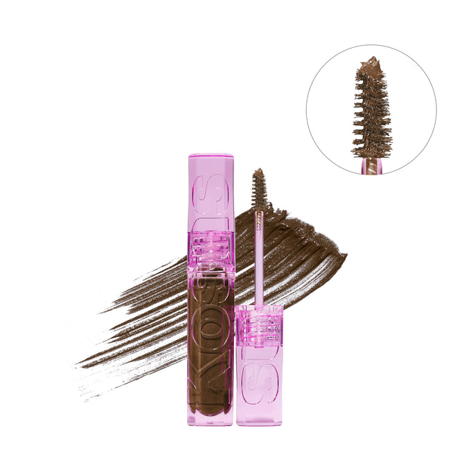 Kosas-Air Brow Tinted Volumizing Treatment Gel-Makeup-AIRBROWTINTED_MEDIUMBROWN_SMUDGE-The Detox Market | Medium Brown - Neutral medium brown