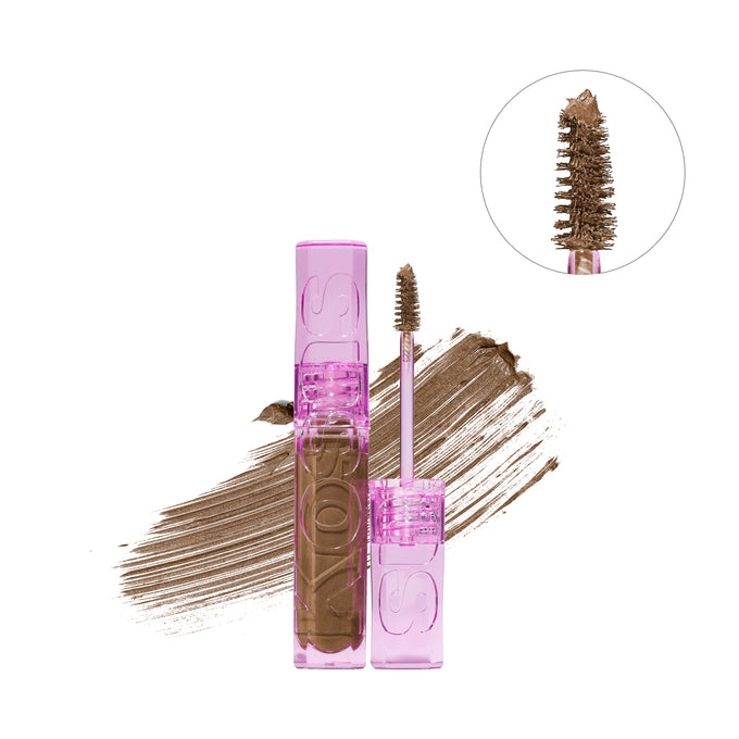 Kosas-Air Brow Tinted Volumizing Treatment Gel-Makeup-AIRBROWTINTED_SOFTBROWN_SMUDGE-The Detox Market | Soft Brown - Light brown/dark blonde