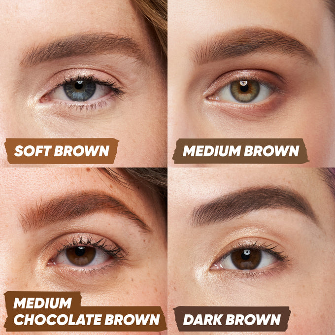 Kosas-Brow Pop Dual-Action Defining Pencil-Makeup-BROWPOP_DualAction_PDP_NA_ShadeGrid_MEDIUMBROWN-The Detox Market | Medium Brown - Neutral medium brown
