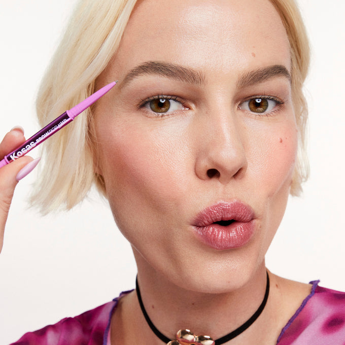Brow Pop Nano Ultra-Fine Detailing Pencil - Makeup - Kosas - BROWPOP_Nano_PDP_NA_ProductPlay_TAUPE_2.2025 - The Detox Market | Taupe