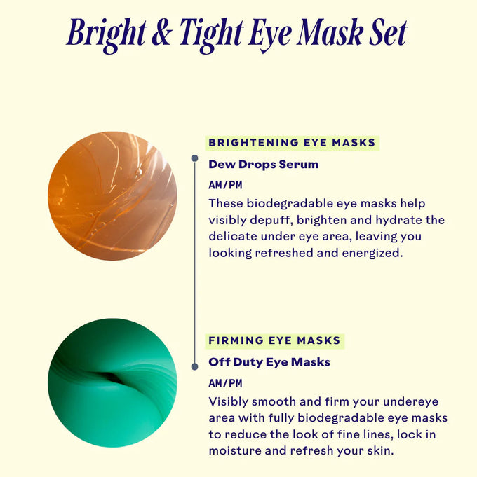 Three Ships-Bright & Tight Biodegradable Eye Mask Quartet-Skincare-Bright_TightKit_3-The Detox Market | 