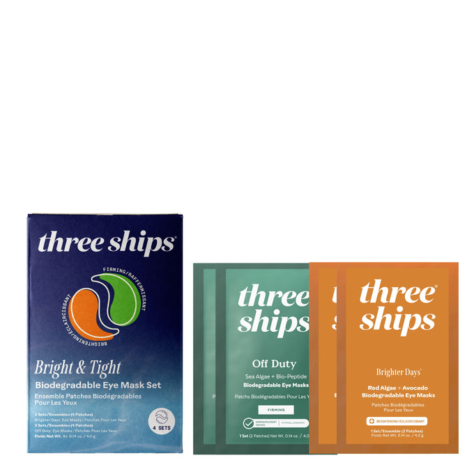 Three Ships-Bright & Tight Biodegradable Eye Mask Quartet-Skincare-Bright_TightKit-The Detox Market | 
