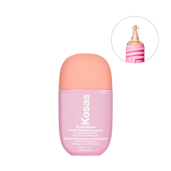 Kosas-DreamBeam Comfy Smooth Sunscreen Broad Spectrum SPF 40-Sun Care-CANADA_DREAMBEAM_ORIGINAL_CAP_ON_ZOOM-The Detox Market | 