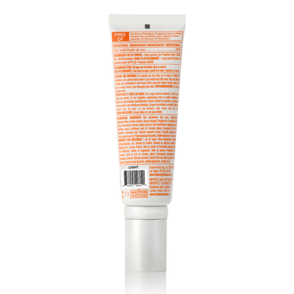 Suntegrity-5 IN 1 Natural Moisturizing Face Sunscreen SPF 30-Sun Care-CanadaTubeBack-LIGHT-The Detox Market | 