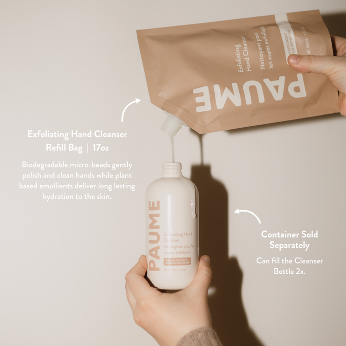 PAUME-Exfoliating Hand Cleanser Refill Bag-Body-CleanserRefill1-The Detox Market | 
