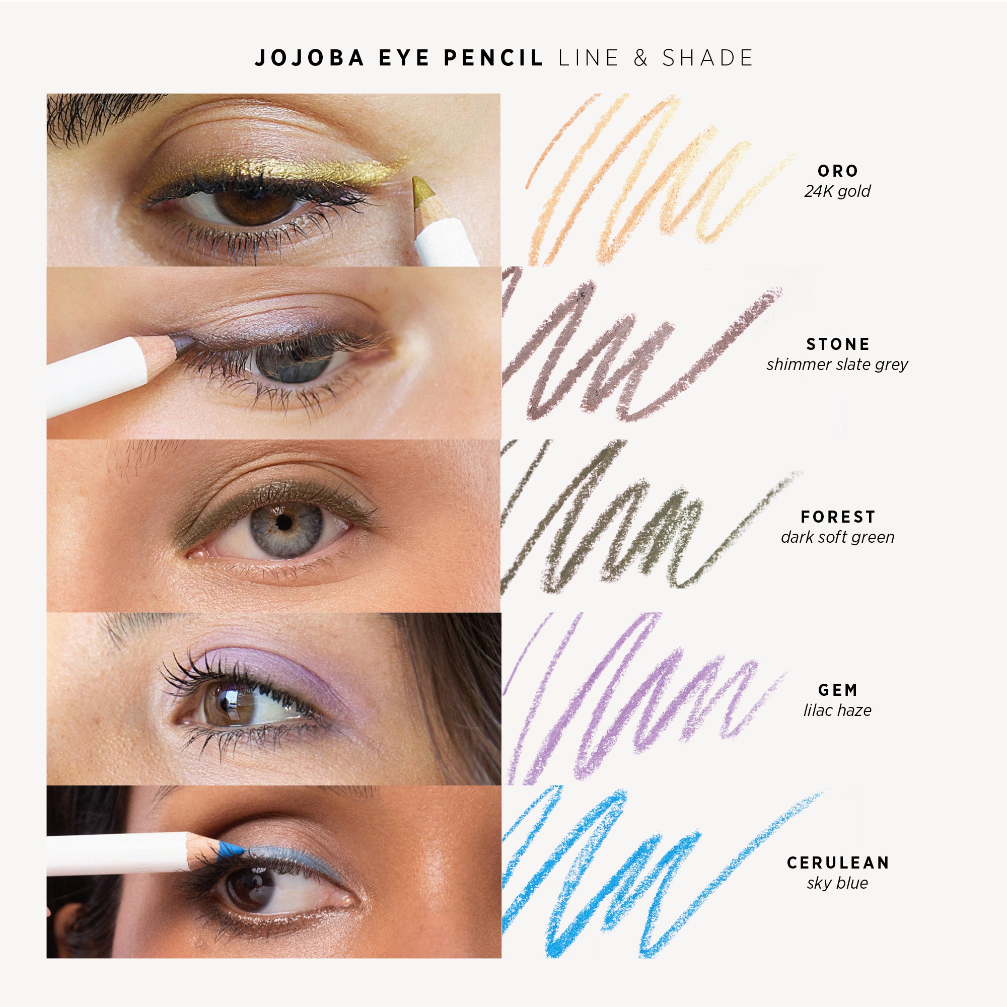 Ere Perez-Jojoba Eye Pencil-Makeup-ErePerez-JojobaEyePencil-All-SQ-ShadeChart2-The Detox Market | 