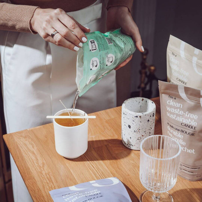 Everly-Santo Candle Refill - Palo Santo & Sage-Home-Everly_CandleRefillKits_Santo_WaxPour-The Detox Market | 