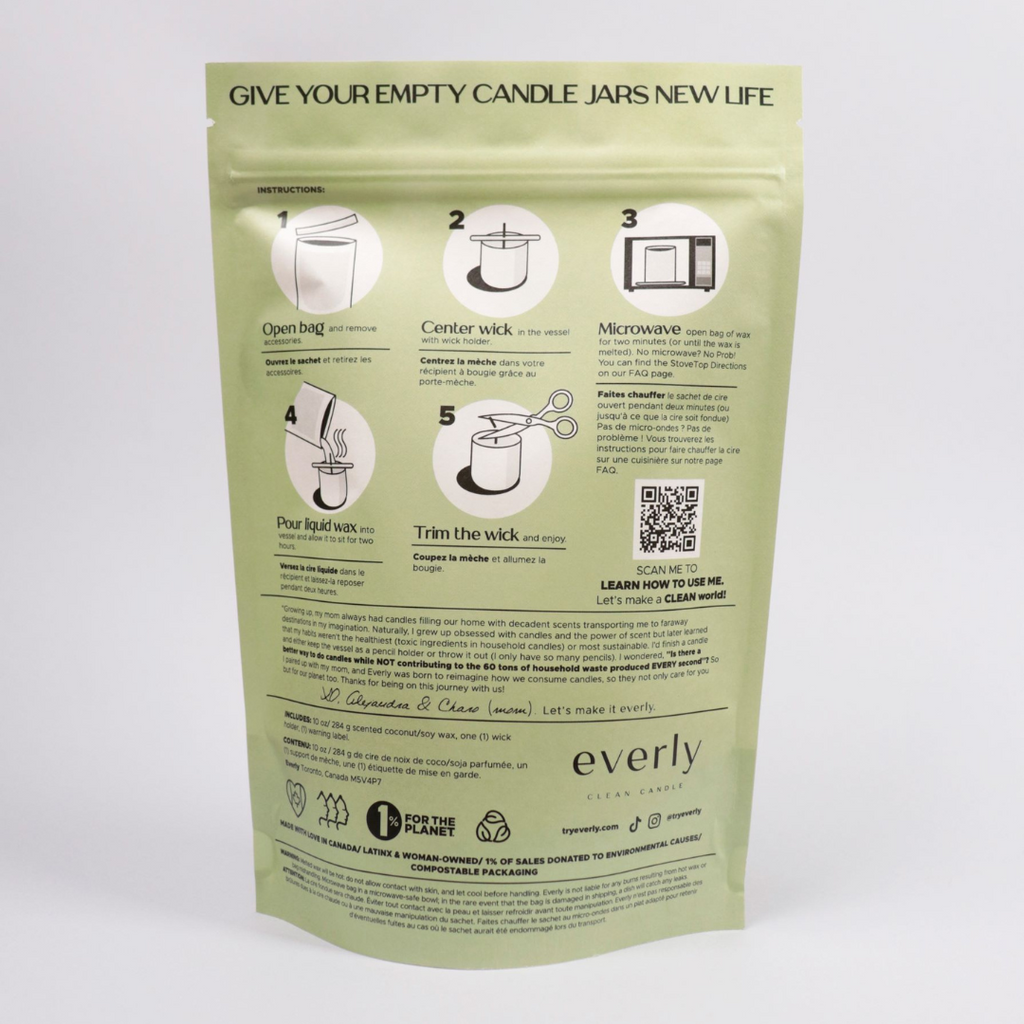 Everly-Santo Candle Refill - Palo Santo & Sage-Home-Everly_CandleRefills_Santo_Back-The Detox Market | 