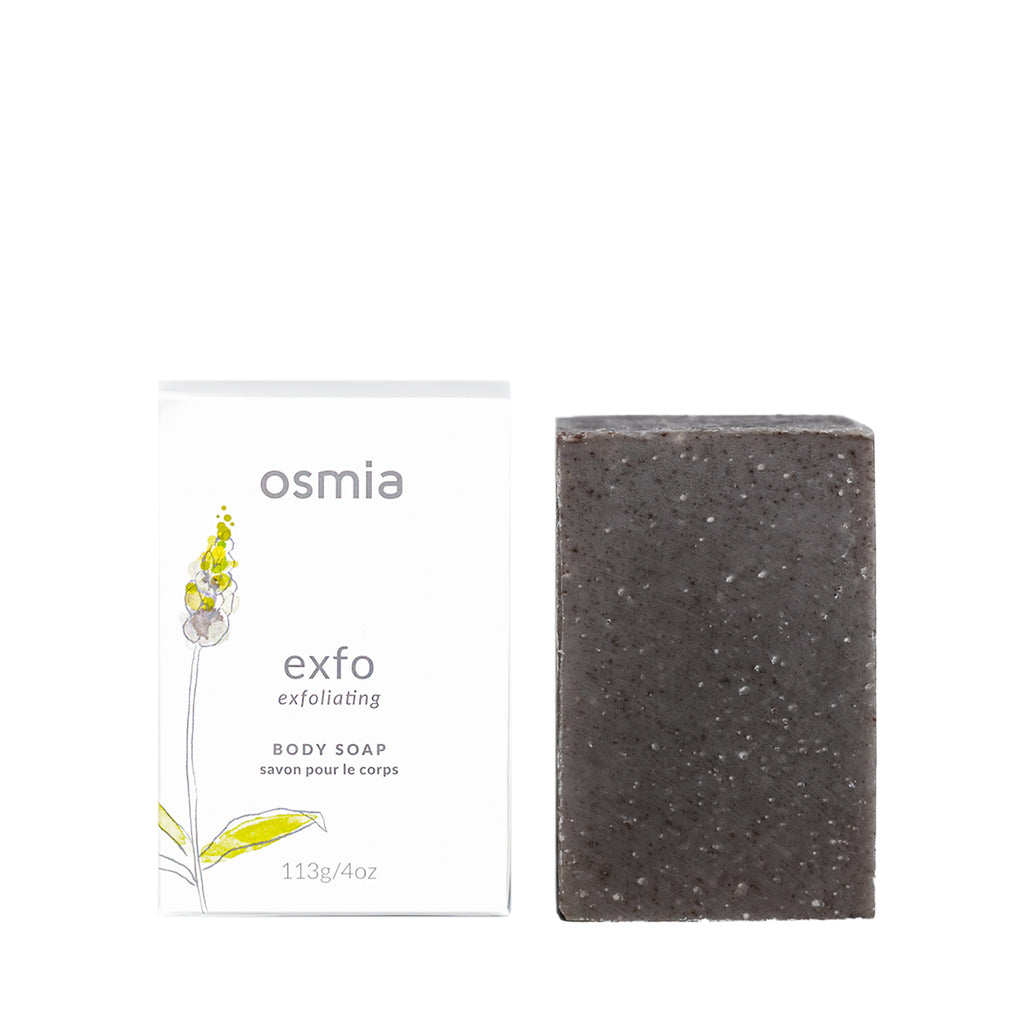 Osmia-Exfo Body Bar-Skincare-ExfoSoapPkgWhiteBackground-The Detox Market | 