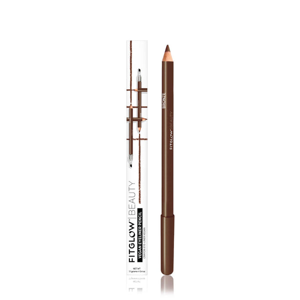 Vegan Eye Liner - Makeup - Fitglow Beauty - EyePencilLiner_single_Bronze_box - The Detox Market | Bronze