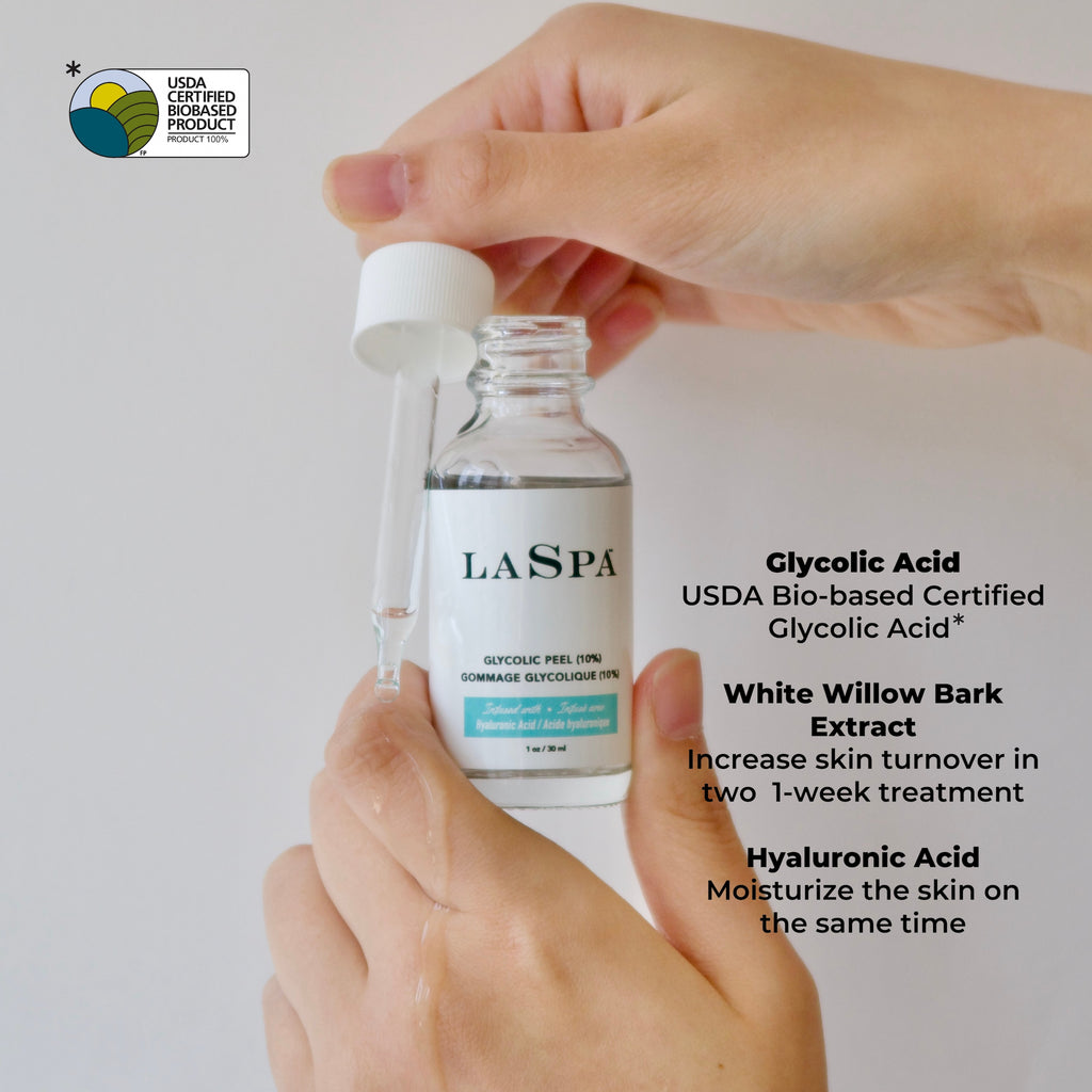 LASPA Naturals-Glycolic Peel-Skincare-GlycolicDropper2-The Detox Market | 