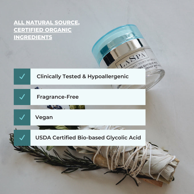 LASPA Naturals-Intensive Glycolic Peel (10%) Overnight Treatment-Skincare-GlycolicKit4-The Detox Market | 