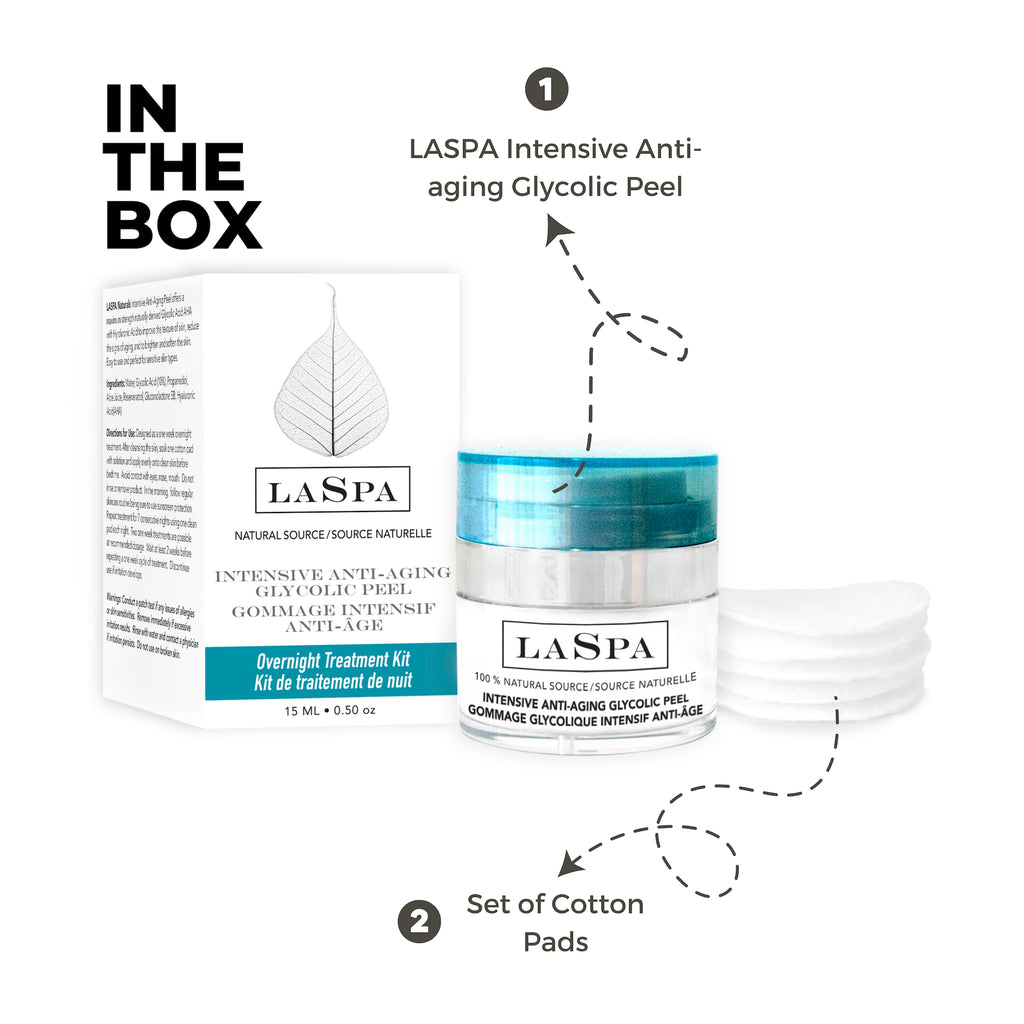 LASPA Naturals-Intensive Glycolic Peel (10%) Overnight Treatment-Skincare-GlycolicKit5-The Detox Market | 