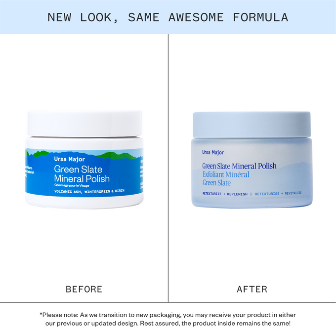 Ursa Major-Green Slate Mineral Polish-Skincare-GreenSlateMineralPolish_Primary_BeforeAfter_PDP_Repack_Wholesale_MAY25_UrsaMajor-The Detox Market | 
