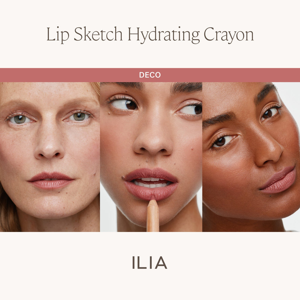 ILIA-Lip Sketch Hydrating Crayon-Makeup-ILIA_LIPSKETCH_PDP_SKINTONECOMPARISONGRID_DECO-The Detox Market |Deco - Rose pink
