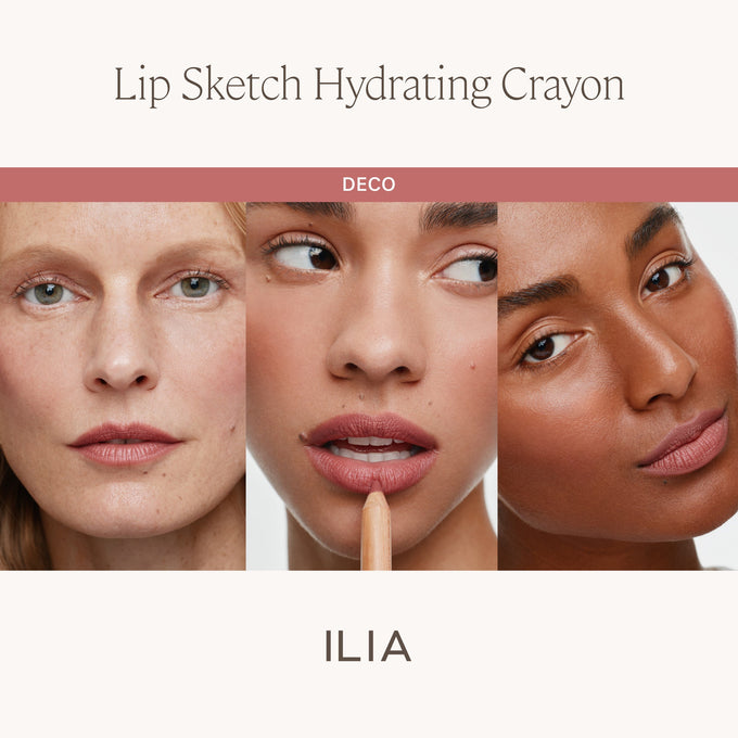 ILIA-Lip Sketch Hydrating Crayon-Makeup-ILIA_LIPSKETCH_PDP_SKINTONECOMPARISONGRID_DECO-The Detox Market |Deco - Rose pink