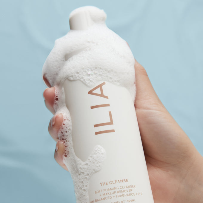ILIA-The Cleanse Soft Foaming Cleanser + Makeup Remover-Skincare-ILIA_TheCleanse_Hero_2000x2000_2-The Detox Market | 