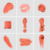 Fitglow Beauty-Cloud Collagen Lipstick + Cheek Matte Balm-Makeup-CloudCollagenLipstickBalm_alina_swatch_B2B-The Detox Market | Alina - soft matte coral