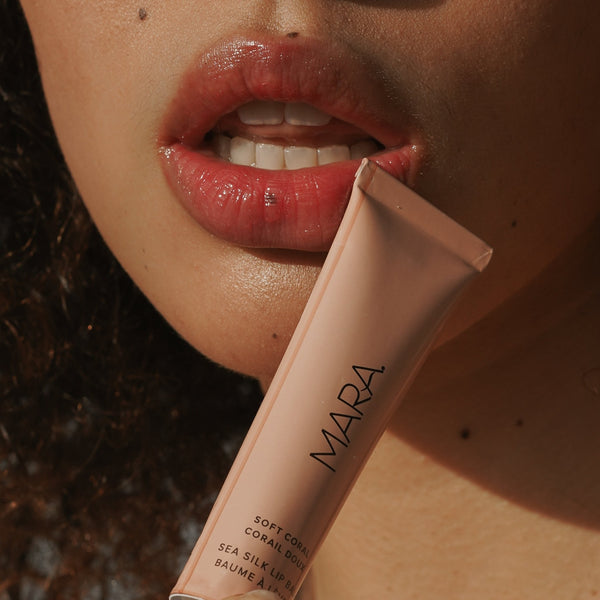 MARA - Algae + Moringa Sea Silk Lip Balm_MARA-SSLB-CORAL_6_The Detox Market| Coral