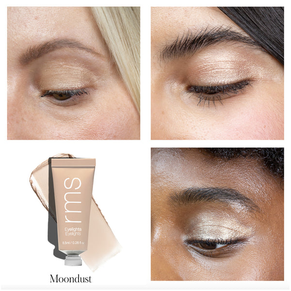Eyelights Cream Eyeshadow - Makeup - RMS Beauty - MOONDUST-QUAD_png - The Detox Market | Moondust - Starlit champagne