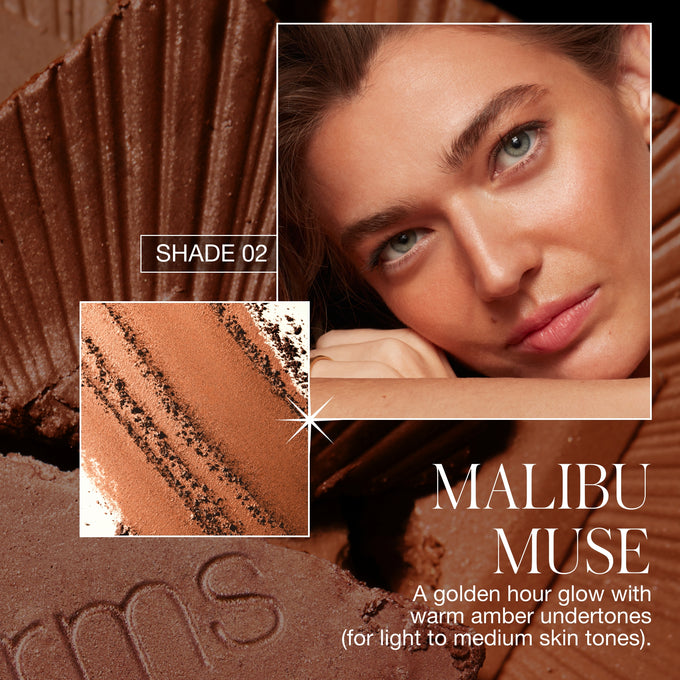 RMS Beauty-Redimension Hydra Bronzer-Makeup-MalibuMuseShadeDescription-The Detox Market | Malibu Muse - A golden hour glow with warm amber undertones