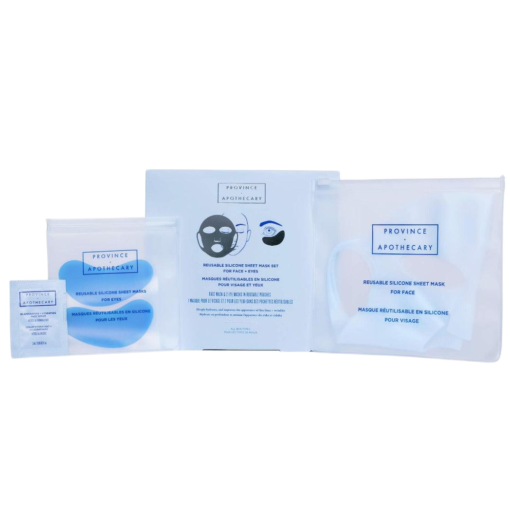 Reusable Silicone Sheet Mask Set For Eyes and Face