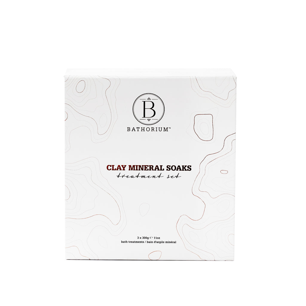 Bathorium-Mineral Clay Soaks Trio Gift Set-Body-mineral-clay-trio-box-front_1-The Detox Market | 