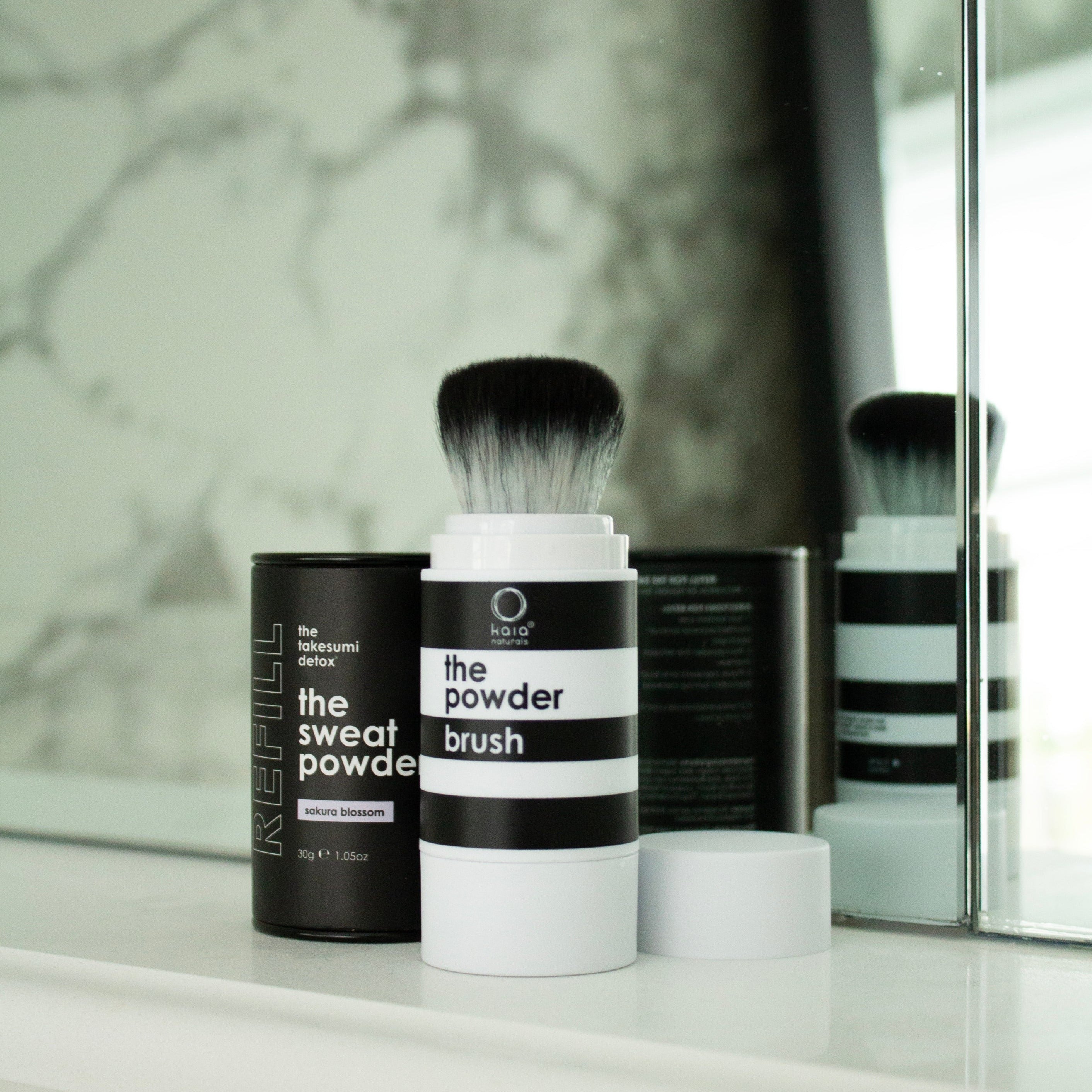 Kaia Naturals The Takesumi Detox The Sweat Powder Brush + Refill Set ...