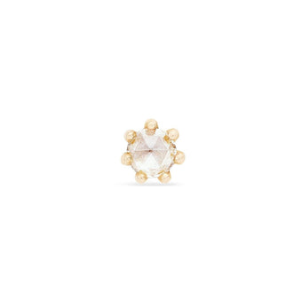 bluboho-Nova Earring - 14k Yellow Gold, White Diamond-Single Earring